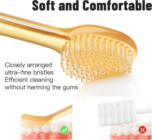 Silicone Baby Toothbrush & Tongue Cleaner, Infant Toothbrush 0-6 & 6-12 Months, Baby Oral Cleaner