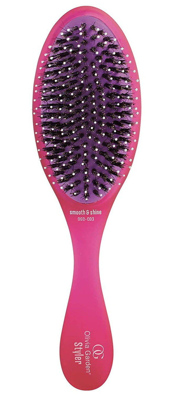 Olivia Garden OG Brush Styler for All Hair Types, Smooth and Add Shine, Gentle for Wet or Dry Hair