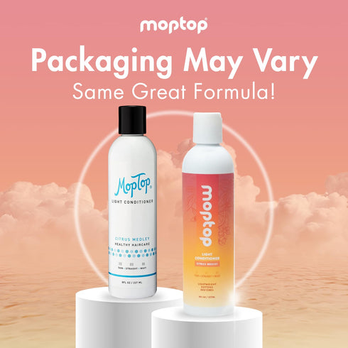 MopTop Light Conditioner, 8oz – Lightweight Hair Moisturizer for All Hair Types, Sulfate & Paraben Free, Citrus Medley