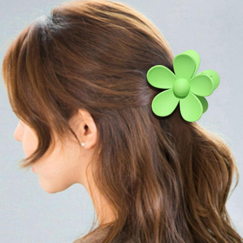 1Pc Purple Flower Shaped Hair Claw Clip, Anti-scratch Plastic Jaw Clip for Hair Accessories and Care