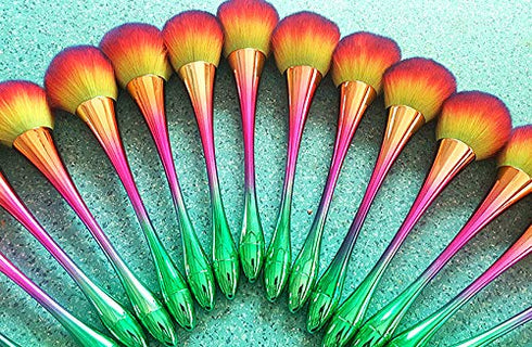Large Powder Mineral Brush, Foundation Makeup Brush, Blush Brush for Daily Makeup, Kabuki Makeup Brushes (Colorful)