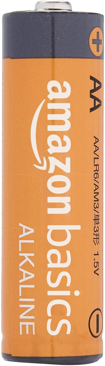 Amazon Basics 12-Pack AA Alkaline Batteries, 1.5 Volt, Long Lasting Power