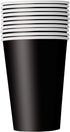 Premium Black Paper Cups, 9 oz (Pack of 14), Eco-Friendly Party Drinkware
