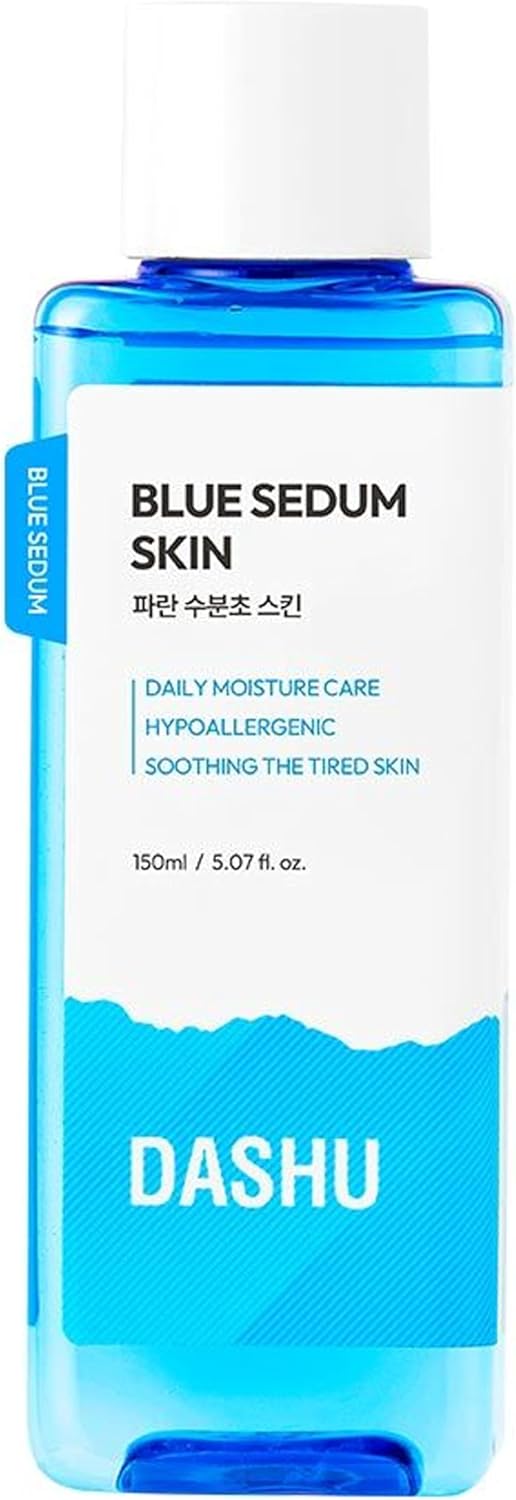 DASHU Boy Sedum Skin, Hypoallergenic Hydrating Korean Skin Care Toner with 8 Types of Hyaluronic Acids, 5.07 fl oz