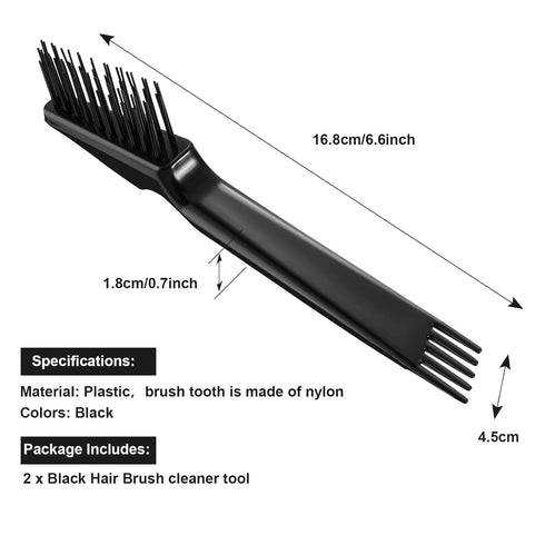 Yaomiao 2 Pcs Hair Brush Cleaner Tool, 2 in 1 for Pick Cleaning & Detangling Combs, Mini Brush Cleaning Tool for Beauty
