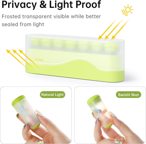Weekly Pill Organizer, KOVIUU Removable Pill Box 7 Day, Portable Travel Case for Vitamins, Green