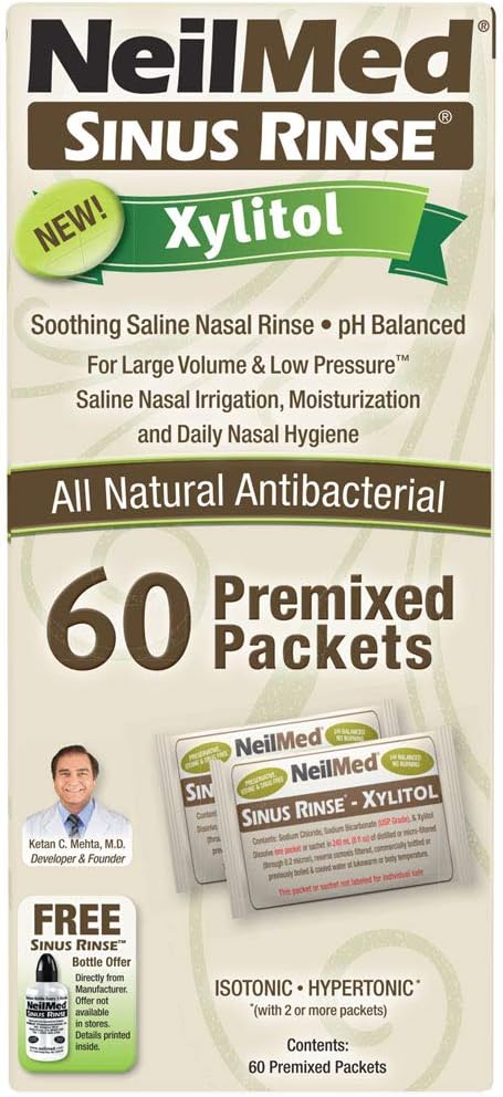 Packets 60ct. NeilMed Sinus Rinse Premixed Refill with Xylitol