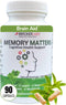 Brain Aid Memory Matters Cognitive Support Supplement, Natural Nootropic with Neumentix Spearmint Extract, 90 Ct