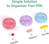 Opret Small Pill Box (3 Pcs), Cute Portable Pill Case for Travel, Medicine Storage Container, Rose, Blue, Purple