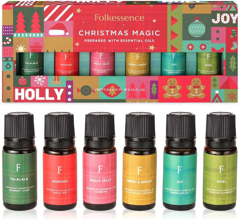 Folkulture Essential Oils Set for Diffuser | Set of 6 Cozy Aromatherapy
