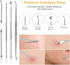 UUBAAR 9 PCS Pimple Popper Tool Kit, Blackhead Remover Tools with Tweezers for Facial Extraction