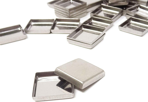 Honbay 56PCS Metal Empty Square Pans - Makeup Tins Organizer for Eyeshadow Blush Lipstick (26mm, Height: 5mm)