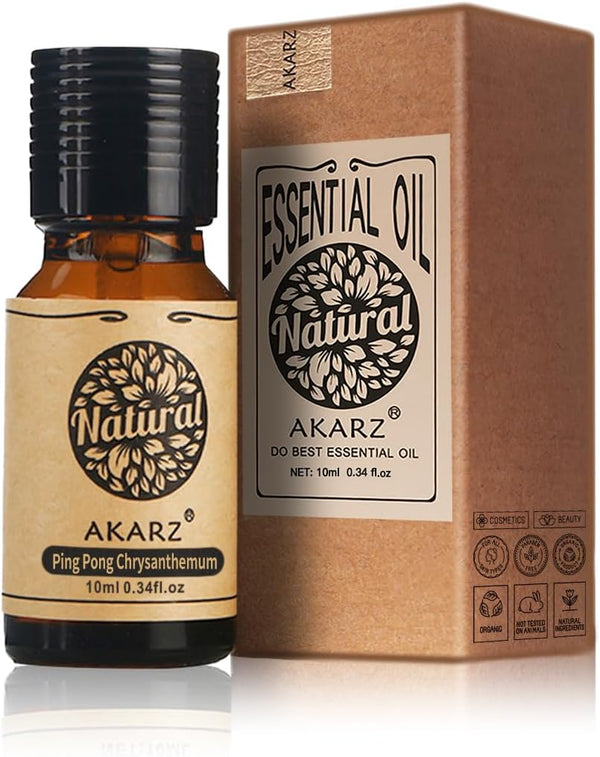 Ping Pong Chrysanthemum Essential Oil, Natural Organic Oil for Skin, Body, Hair Care, Candle, Soap Making, 0.34 Fl Oz