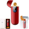 Electric Lighter, Smart Mini USB Rechargeable Lighter, Touch Ignition Windproof Flameless Lighter for Gifts (Red)