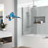 Hair Dryer Holder, Bathroom Cabinet Door Blow Dryer Stand, Wall Mount Holders, Extra Large Rim, Silvery