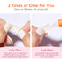 Modelones 32Pcs Red Press on Nails, Upgrade Short Square Fake Nails, Reusable Nail Kit with Glue, Mini Nail File, 16