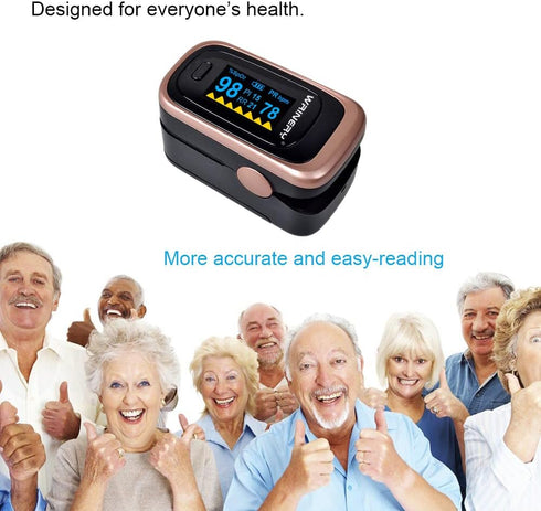WRINERY O2 Oxygen Saturation Monitor, Premium Pulse Oximeter Fingertip, Oxygen Monitor, Saturation Monitor, OLED