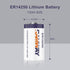 RAMWAY 1/2 AA Size 14250 Lithium Battery, 1200mAh 3.6V High Capacity for Dog Collar, Home Security