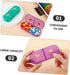 HOMSFOU Weekly Pill Organizer Case with Multi-Color Compartments, Portable Medicine Storage Box with Sealing Lid