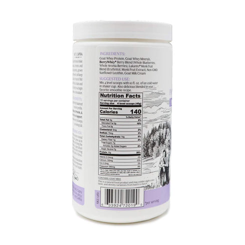 Mt. Capra Since 1928 Pacific Northwest BerryWhey - Non-GMO Meal Replacement Shake with Blueberries, 14.1 Ounces