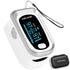 Adult Pulse Oximeter with Large LED Screen, Accurate Heart Rate Meter, Carry Lanyard and Bag - Silver