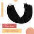 YoungSee Micro Bead Hair Extensions, Real Human Hair Black Microlink Extensions, Jet Black Micro Ring, 16 Inch, 50s/50g