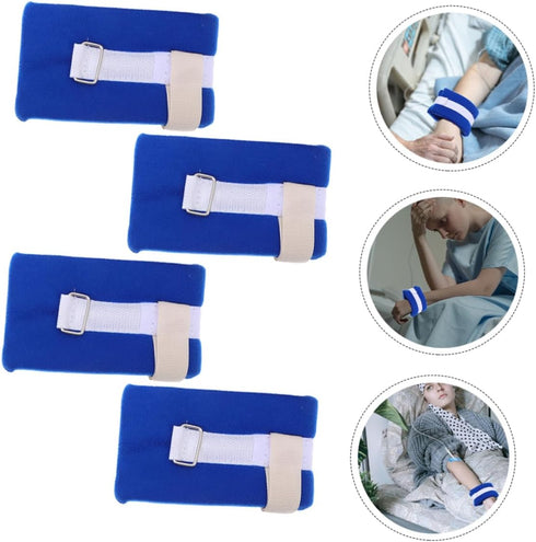 Ipetboom 4pcs Hospital Patient Hands and Feet Straps for Fall Prevention Medical Use for Elderly Postoperative Patients