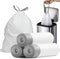 Small Trash Bags, 4 Gallon, 57 Count, Drawstring Liners, Pre-separated Unscented White Bathroom Trash Bags