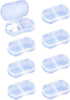 8PCS Pill Case Organizer, Pocket Small Pill Holder, Daily AM & PM Containers for Medication, Travel