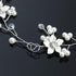 JAKAWIN Bride Wedding Hair Vine, Flower Hair Piece, Silver Bridal Headpiece, Pear Hair Accessories for Women