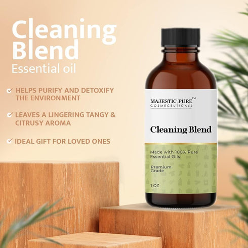 Majestic Pure Cleaning Essential Oil Blend, 1oz - 100% Pure & Natural for DIY Products