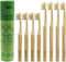 Gaia Guy Natural Bristle Bamboo Toothbrush Family Pack - Compostable & Biodegradable Boar Bristle, 4 Kids & 4 Adults