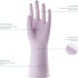 COOLJOB 3 Pairs Reusable Rubber Gloves for Dishwashing Cleaning Bleaching, Grippy Latex Dish Washing Gloves with Flocked Cotton Liner, Water Resistant Household Gloves for Kitchen Bathroom, Small