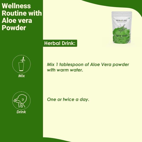 Mi Nature 100% Pure Aloe Vera Powder (Aloe Barbadenis) 227g (8 oz)