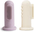 mushie Baby Finger Toothbrush, Soft Lilac/Ivory, 2-Pack