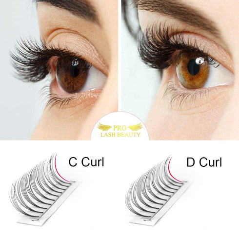 Premade Fans Eyelash Extensions 3D 5D 7D 8D 10D Short Stem Volume Lash Extensions, C D Curl, 9-15 MIX