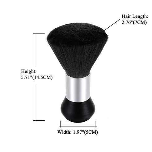 Vtrem Hair Brush, Barber Brush Neck Duster: Black, Oblong, Nylon Bristles for Barbers or Salon Professionals
