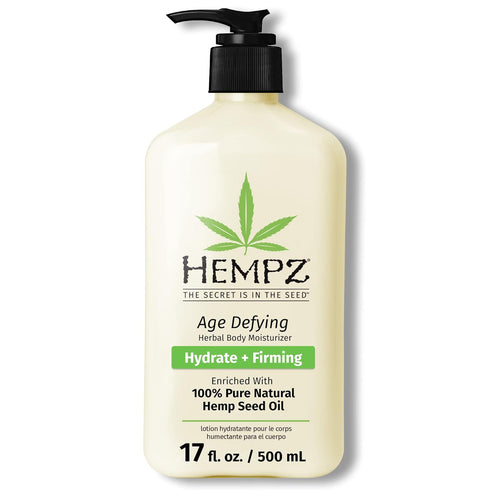 Hempz Age-Defy Body and Hand Lotion, 17 oz, for Dry Skin and Cracked Skin, Quick Absorption