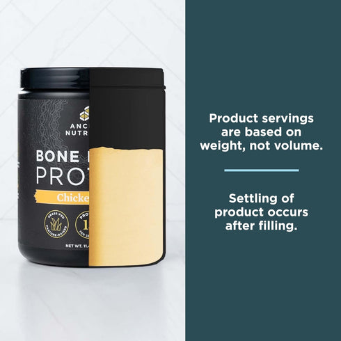 Ancient Nutrition Bone Broth Protein Powder, Chicken Soup, Grass-Fed Chicken and Beef Bone Broth Powder, 15g Protein