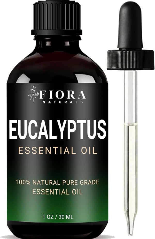 Eucalyptus Essential Oil - 100% Pure for Diffuser, Humidifier, Sinus, Cold, Aromatherapy, Natural Oil for Skin