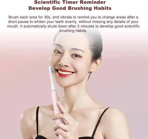 Miriam Song T501 3 Electric Toothbrush for Adults, Rechargeable Ultra Fine Soft Bristled Toothbrush, with Cleaning