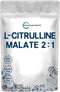 Pure L Citrulline Malate 2:1 Powder, 500 Grams, Vegan Citrulline Supplement for Muscle Performance, Unflavored