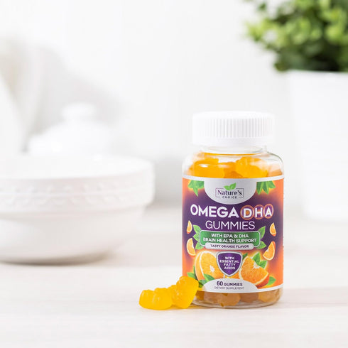 Omega 3 Fish Oil Gummies, 60 Gummies | Triple Strength with High Absorption EPA & DHA Fatty Acids