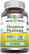 Amazing Formulas Chromium Picolinate Supplement - 200 Mcg Per Serving, Non-GMO, Gluten-Free, 120 Count