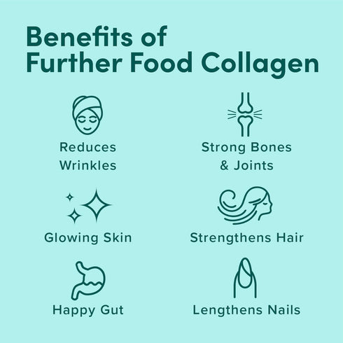 Further Food Unflavored Collagen Peptides Powder - 9.88 oz, Grass-Fed Protein for Gut Health, Hair & Skin