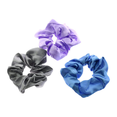 Women Teen Girls Satin Scrunchies, Hair Accessories Elastic Ponytail Holder - Set of 2 (Green)