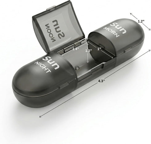 Leezaule 3 7 Times A Day Weekly Pill Organizer Days Portable Travel Pill Box Detachable Daily Compartments Medicine