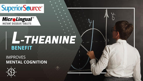 Superior Source L-Theanine 200 mg Supplement for Brain Health Support, Better Sleep & Daily Energy - 100 Tablets