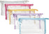 10 Pack Clear Zipper Cosmetic Bags for Makeup, Travel Size Toiletries (5 Colors, 9.6 x 2 x 5.5 In)