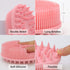 Upgrade 2 in 1 Bath and Shampoo Body Brush, Silicone Exfoliating Scrubber, Premium Loofah (1PC Pink)